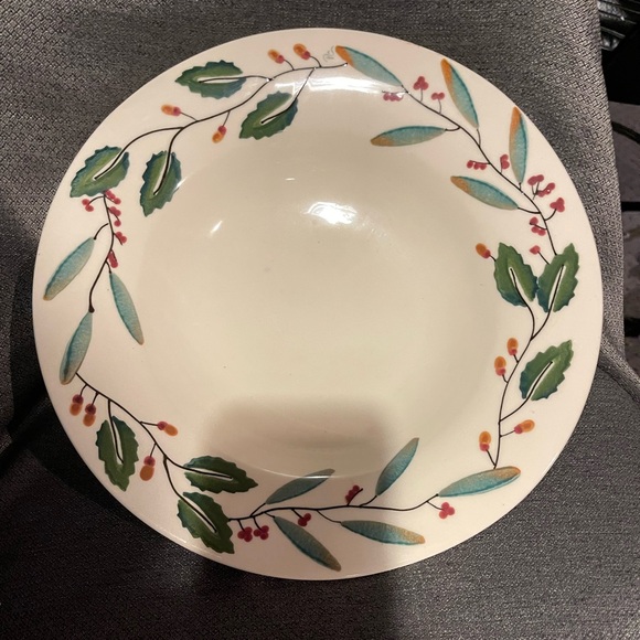 Vintage 1995 Hearthstone Pottery Mistletoe Large Serving Bowl 12 3/8”USA - Picture 1 of 10